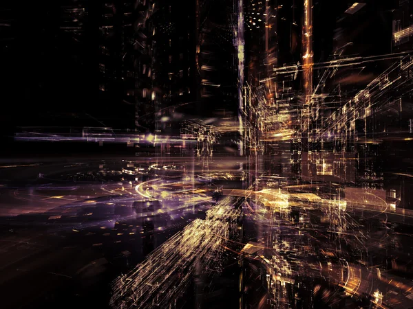 Φόντο fractal πόλη — Φωτογραφία Αρχείου