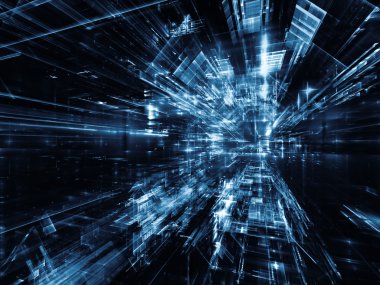 Fraktal şehir arka plan