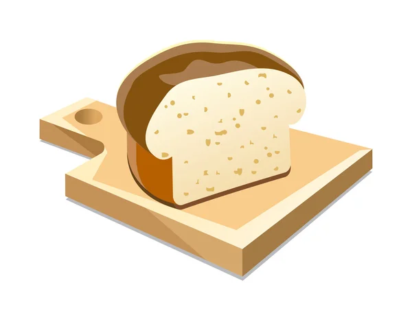 Pão branco a bordo — Fotografia de Stock