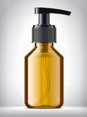 Arka planda parlak bir şişe. 