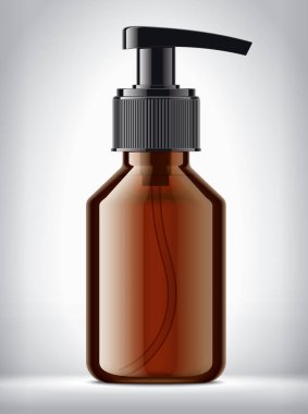 Arka planda parlak bir şişe. 