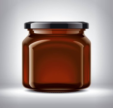 Arkaplanda Cam Kavanoz. 