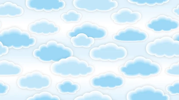 Nubes Azules Estilo Dibujos Animados Fondo Infinito — Foto de Stock