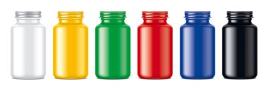 Metal kapaklı renkli, şeffaf olmayan kibrit şişeleri..