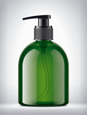 Arka planda damla şişesi var. Şeffaf sürüm. 