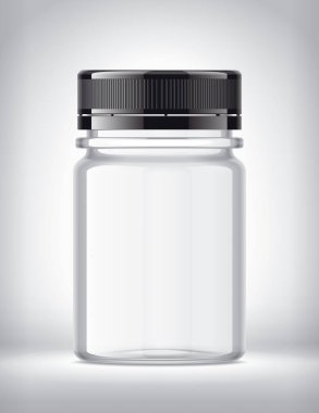 Arkaplanda plastik şişe.