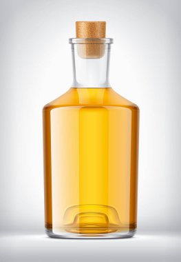 Arkaplanda şeffaf Cam Şişe