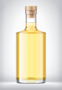 Arkaplanda şeffaf Cam Şişe