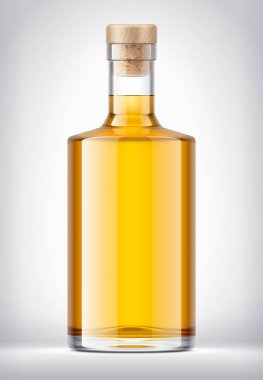 Arkaplanda şeffaf Cam Şişe