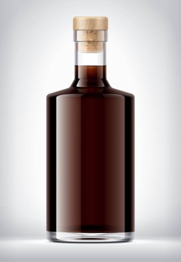 Arkaplanda şeffaf Cam Şişe