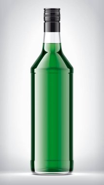 Arkaplanda şeffaf Cam Şişe