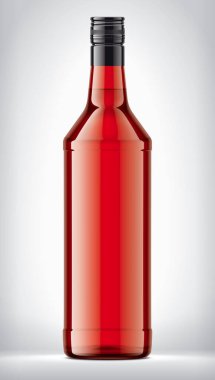 Arkaplanda saydam Renk Cam Şişe. 