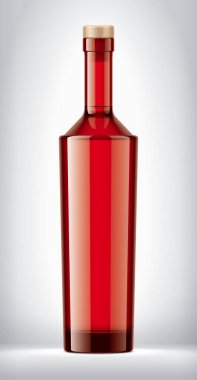 Arka planda renkli cam şişe. Tıpa sürümü