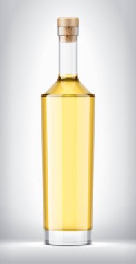 Arka planda cam şişe. Tıpa sürümü