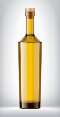 Arka planda renkli cam şişe. Tıpa sürümü