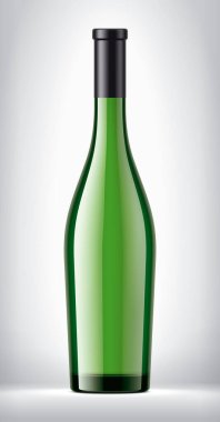 Arka planda renkli cam şişe. Folyo sürümü. 