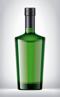 Arka planda renkli cam şişe. Folyo sürümü. 