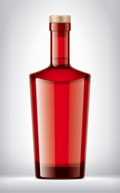 Arka planda renkli cam şişe. Tıpa sürümü. 