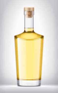 Arka planda cam şişe. Tıpa sürümü. 