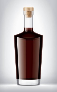 Arka planda cam şişe. Tıpa sürümü. 