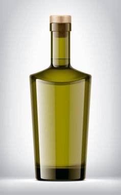 Arka planda renkli cam şişe. Tıpa sürümü. 