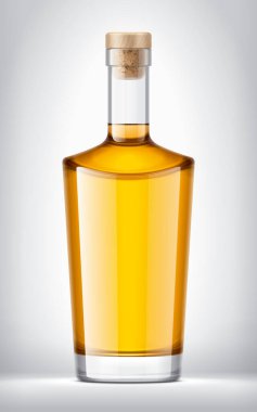 Arka planda cam şişe. Tıpa sürümü. 