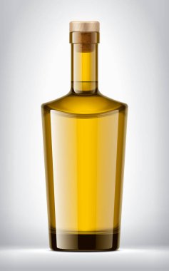 Arka planda renkli cam şişe. Tıpa sürümü. 