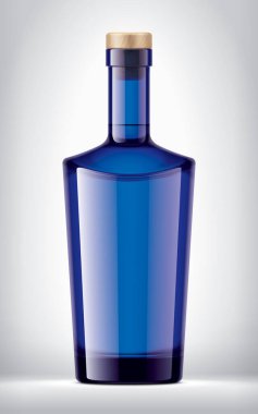 Arka planda renkli cam şişe. Tıpa sürümü. 