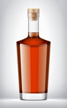 Arka planda cam şişe. Tıpa sürümü. 