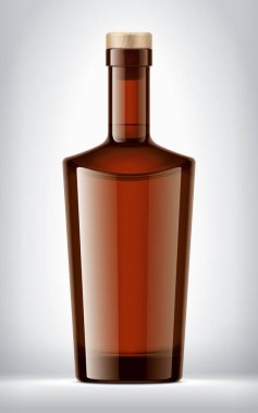 Arka planda renkli cam şişe. Tıpa sürümü. 