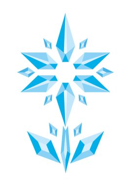 Abstract illustration of isolated crystals