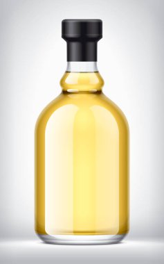 Arka planda cam şişe. Folyo sürümü. 