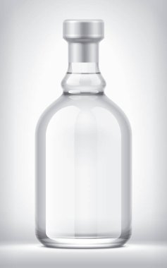 Arka planda cam şişe. Folyo sürümü. 