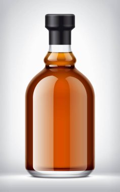 Arka planda cam şişe. Folyo sürümü. 