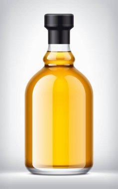 Arka planda cam şişe. Folyo sürümü. 