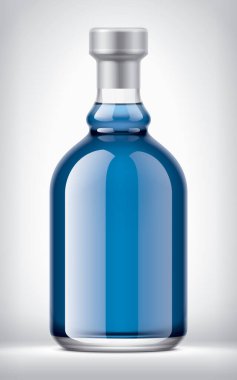 Arka planda cam şişe. Folyo sürümü. 