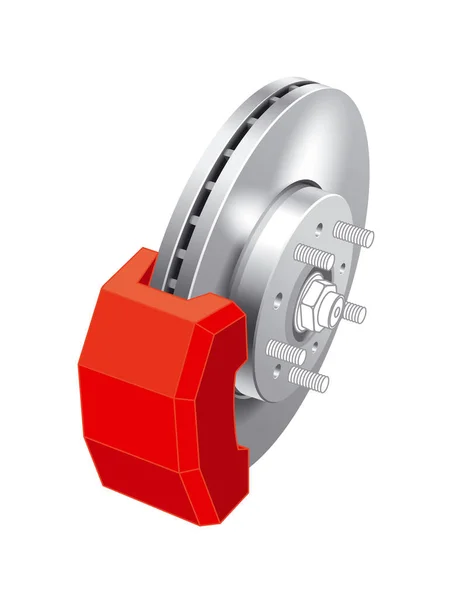 Fren Diski Yastığının Şematik Görüntüsü — Stok fotoğraf