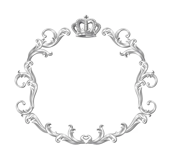 带有皇家王冠的复古框架 — 图库矢量图片