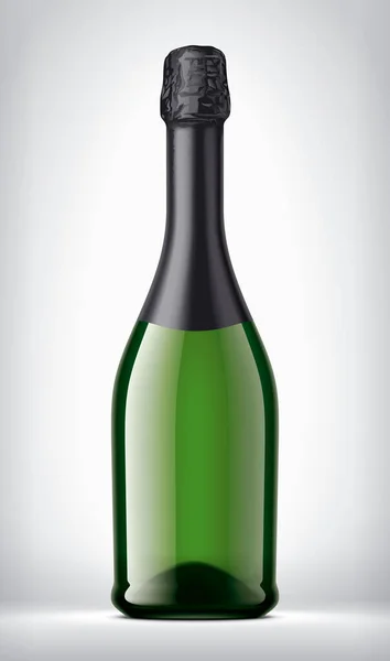 Farbe Glasflasche Auf Hintergrund Mit Schwarzer Folie — Stockfoto