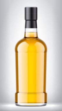 Arka planda cam şişe. Siyah Folyo sürümü. 