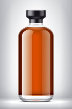 Arka planda cam şişe. Siyah Folyo sürümü. 