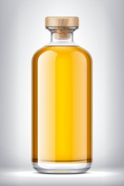 Arka planda cam şişe. Tıpa sürümü. 