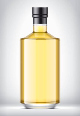 Arka planda cam şişe. Siyah Folyo sürümü. 