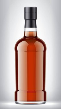 Arka planda cam şişe. Siyah Folyo sürümü. 