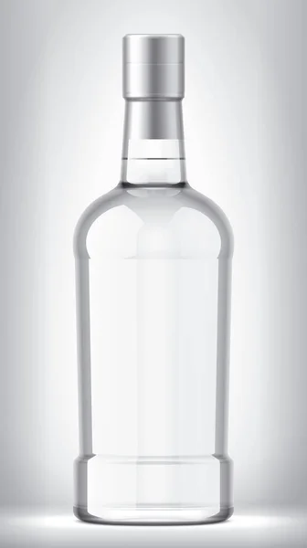 Glasflasche Auf Hintergrund Vorhanden Silberfolie Version — Stockfoto