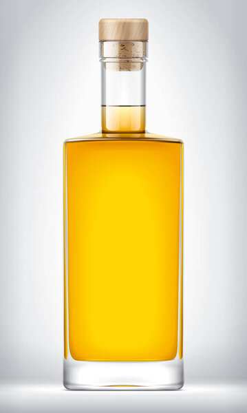 Стеклянная бутылка на заднем плане с пробки. 