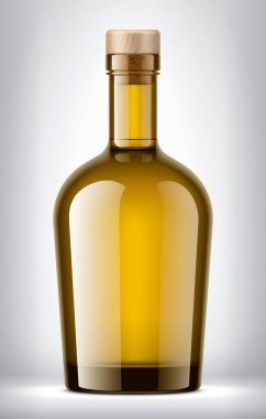 Mantarlı Renkli Cam Şişe. 