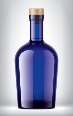 Mantarlı Renkli Cam Şişe. 