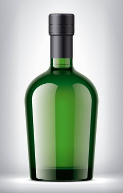 Arkaplanda Siyah Foil ile Renkli Cam Şişe. 