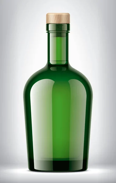 コルクを背景にしたカラーグラスボトル — ストック写真